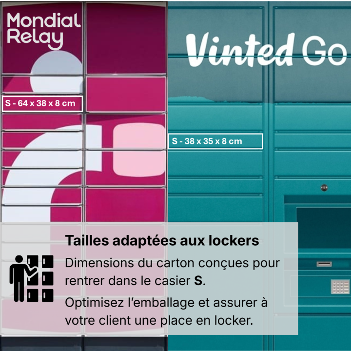 Grande boîte expédition compatible locker