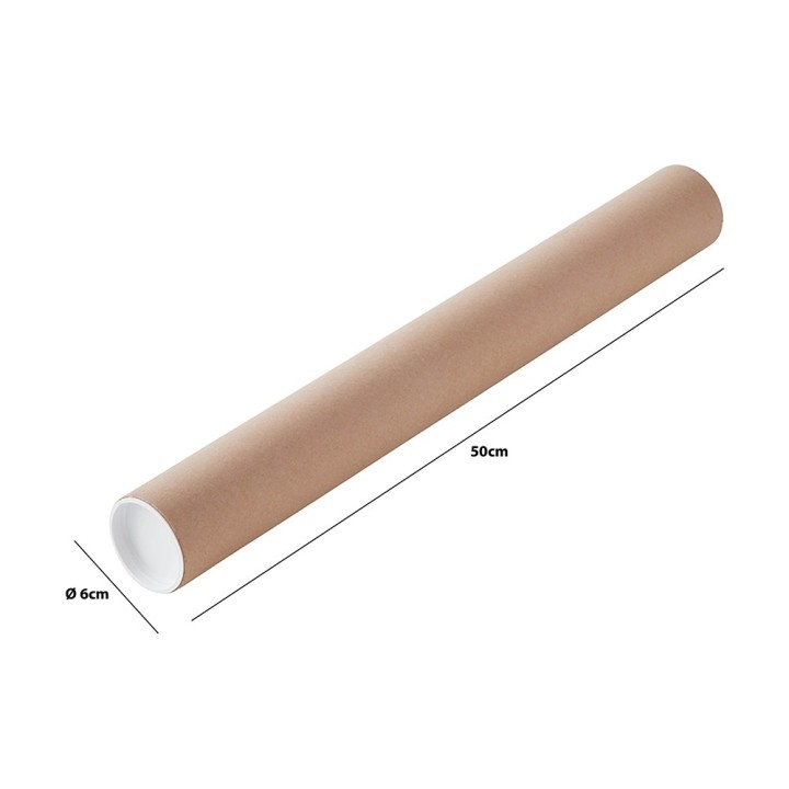 Tube d'expédition rond diamètre 6 cm x longueur 50 cm | Life Pack